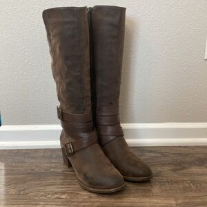 Unr8ed Belize Brown Distressed Tall Moto Boot Size 6.5 M